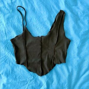 Asymmetrical crop tank